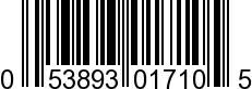 UPC-A <b>053893017105 / 0 53893 01710 5