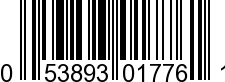 UPC-A <b>053893017761 / 0 53893 01776 1
