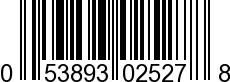 UPC-A <b>053893025278 / 0 53893 02527 8