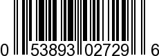 UPC-A <b>053893027296 / 0 53893 02729 6