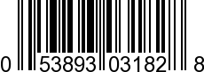 UPC-A <b>053893031828 / 0 53893 03182 8