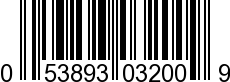 UPC-A <b>053893032009 / 0 53893 03200 9