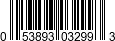 UPC-A <b>053893032993 / 0 53893 03299 3