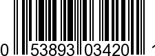 UPC-A <b>053893034201 / 0 53893 03420 1