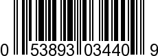 UPC-A <b>053893034409 / 0 53893 03440 9