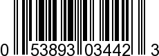 UPC-A <b>053893034423 / 0 53893 03442 3