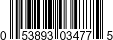 UPC-A <b>053893034775 / 0 53893 03477 5