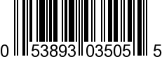 UPC-A <b>053893035055 / 0 53893 03505 5