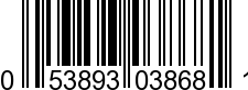 UPC-A <b>053893038681 / 0 53893 03868 1