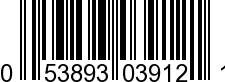 UPC-A <b>053893039121 / 0 53893 03912 1