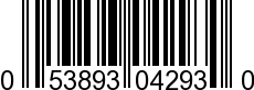 UPC-A <b>053893042930 / 0 53893 04293 0