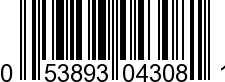 UPC-A <b>053893043081 / 0 53893 04308 1