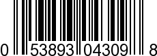 UPC-A <b>053893043098 / 0 53893 04309 8