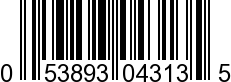 UPC-A <b>053893043135 / 0 53893 04313 5