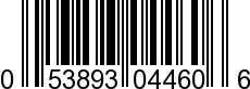 UPC-A <b>053893044606 / 0 53893 04460 6