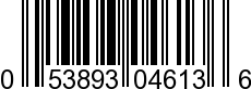 UPC-A <b>053893046136 / 0 53893 04613 6