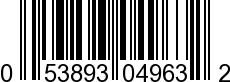 UPC-A <b>053893049632 / 0 53893 04963 2