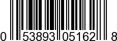 UPC-A <b>053893051628 / 0 53893 05162 8