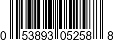 UPC-A <b>053893052588 / 0 53893 05258 8