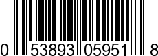 UPC-A <b>053893059518 / 0 53893 05951 8