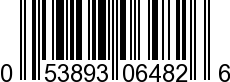 UPC-A <b>053893064826 / 0 53893 06482 6