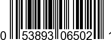 UPC-A <b>053893065021 / 0 53893 06502 1