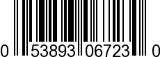 UPC-A <b>053893067230 / 0 53893 06723 0