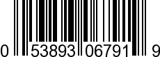 UPC-A <b>053893067919 / 0 53893 06791 9