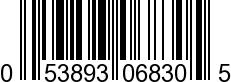 UPC-A <b>053893068305 / 0 53893 06830 5