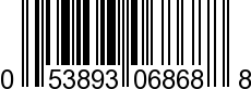 UPC-A <b>053893068688 / 0 53893 06868 8