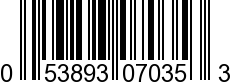 UPC-A <b>053893070353 / 0 53893 07035 3