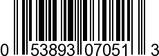 UPC-A <b>053893070513 / 0 53893 07051 3