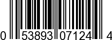 UPC-A <b>053893071244 / 0 53893 07124 4