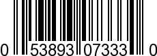 UPC-A <b>053893073330 / 0 53893 07333 0