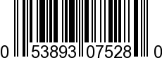 UPC-A <b>053893075280 / 0 53893 07528 0