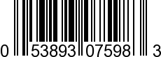 UPC-A <b>053893075983 / 0 53893 07598 3