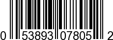 UPC-A <b>053893078052 / 0 53893 07805 2