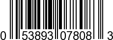 UPC-A <b>053893078083 / 0 53893 07808 3