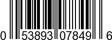 UPC-A <b>053893078496 / 0 53893 07849 6