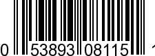 UPC-A <b>053893081151 / 0 53893 08115 1