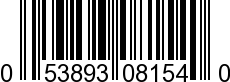 UPC-A <b>053893081540 / 0 53893 08154 0
