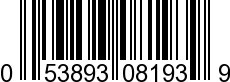 UPC-A <b>053893081939 / 0 53893 08193 9