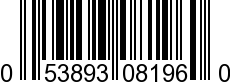 UPC-A <b>053893081960 / 0 53893 08196 0