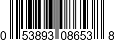 UPC-A <b>053893086538 / 0 53893 08653 8