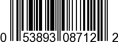 UPC-A <b>053893087122 / 0 53893 08712 2