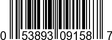 UPC-A <b>053893091587 / 0 53893 09158 7