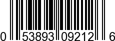 UPC-A <b>053893092126 / 0 53893 09212 6