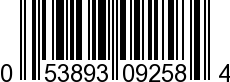 UPC-A <b>053893092584 / 0 53893 09258 4