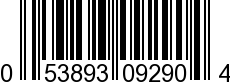 UPC-A <b>053893092904 / 0 53893 09290 4