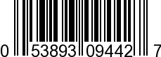 UPC-A <b>053893094427 / 0 53893 09442 7